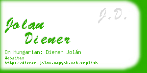 jolan diener business card